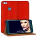 Produktbild mtb more energy® Leder Bookstyle Case für Huawei P10 Lite (5.2'') | rot | Echtleder | Schutz-Tasche Wallet Folio Cover Hülle