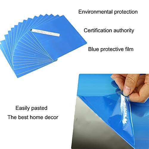 16 Stück Wandspiegel Spiegelfliesen Spiegelkachel DIY Wanddekoration Wandspiegel für Küche Badezimmer Umkleidekabine Dekorative - 5