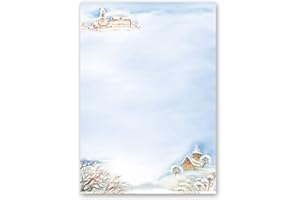 Papel de carta Naturaleza & Paisaje PAISAJE DE INVIERNO - 20 Hojas formato DIN A4 - Paper-Media