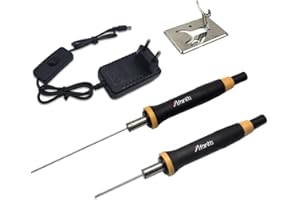 Afantti Cortador de Espuma Eléctrico Pluma Cortadora de Alambre Caliente | Temperatura Másalta | 2 Aguja | Mango Térmico Aislante | para Láminas de Poliestireno Herramienta de Corte