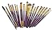 WANGSAURA Pro Cosmetic 20pcs Makeup Brush Set Soft Face Powder Foundation Eyeshadow Eyeliner Lip Blusher (Purple)