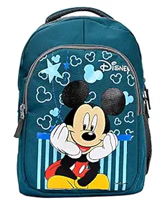 Kuber Industries Disney Mickey Mouse Printed Lightweight School Bookbag For Kids (Green)-HS_38_KUBMART21106, Pack of 1