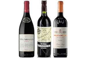 COSECHA PRIVADA Pack Vino Top Rioja 3 botellas. 1 Viña Ardanza, 1 Viña Tondonia Reserva y 1 Marques de Murrieta Reserva