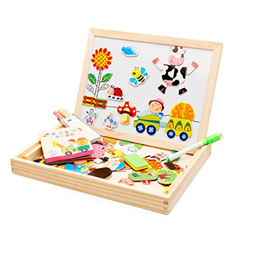 Rcool Baby Kid Wooden Jigsaw Magnetic Board Game Toy Multi-functional Early Learning Educational Puzzle Toy Child Gift reviews Rcool Baby Kid Wooden Jigsaw Magnetic Board Game Toy Multi-functional Early Learning Educational Puzzle Toy Child Gift