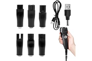 FENGQ 5V Cable USB a DC, 5,5 x 2,1 mm Universal Macho a DC con 6 Conectores, Cable USB Diferentes Entradas Apto para Cortapelos Eléctricos, Afeitadoras, Electrodomésticos