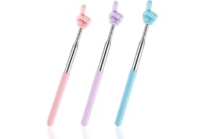 DIVINA VITAE 3 Pcs Telescopic Teachers Pointer Mini Retractable Teacher Pointer Stick Extendable Hand Pointer Finger Pointer Stick for Teacher Classroom Teacher Aids (Blue Pink Purple)