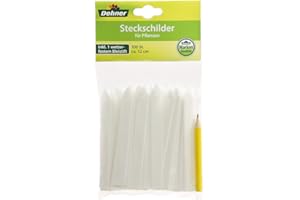 Dehner Akcesoria do roślin, etykiety z ołówkiem, 100 szt., długość 12 cm