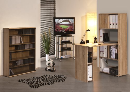 MAJA-Möbel 1887 5525 Medienregal, Sonoma-Eiche-Nachbildung, Abmessungen BxHxT: 75,0 x 110 x 24 cm - 3