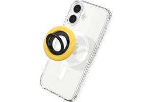 Spigen NanoPop MagFit Soporte Silicona para Teléfono, Soporte de Anillo MagSafe, Agarre Magnético, Diseñado para iPhone 16 15 14 13 12 y Fundas MagSafe para Pixel 10 Samsung S25 Ultra - Amarillo Mango