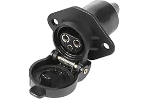 ETUKER 1x Presa 3 Poli Trattore 12v 24v Connettori 3 Poli Femmina per Agricole