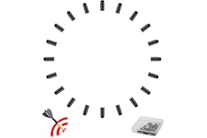 HEDMON 20 PCS Dart Flights Protector Aluminum, Petits protecteurs de fléchettes, Dart léger Wing Savers Corrector Fixed 90 Grad, Fléchettes Accessoires pour la compétition Dart Protection-Noir