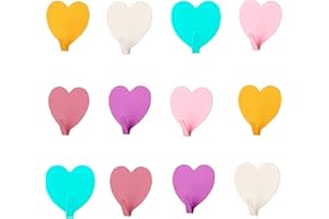 RXXR Samoprzylepne haczyki ścienne w kształcie serca, wytrzymałe, wodoodporne, kreatywne, przylepne wieszaki na przybory kuchenne, klucze, szlafrok, płaszcz, ręcznik, torby (opakowanie 12 szt.)