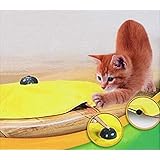 4 Geschwindigkeiten Katzenspielzeug Undercover Maus Stoff Interaktive Elektronische Kätzchen Pet Play W/gelb Shirt