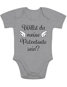 Geschenkidee - Willst du meine Patentante sein? Baby Body Kurzarm-Body