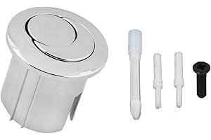 CANTONDZ Bouton poussoir double et court WC D2D chromé multicolore 822043001 Compatible avec chasse d'eau