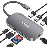 [Cumple con sus necesidades] El Hub USB C 8 en 1 de AYCLIF cumple con sus necesidades, incluyendo suministro de energía USB-C, Puerto Gigabit Ethernet, 4K HDMI, 2 Puertos USB 3.0, 1 Puerto USB 2.0, Lector de Tarjetas SD/TF. Compatible con Apple MacBook 2015 / 2016 / 2017 / 2018, Apple MacBook Pro 2015 / 2016 / 2017 / 2018, Apple iMac / iMac Pro 21.5 y 27 pulgadas, Google ChromeBook Pixel 2016 / 2017, HuaWei, Xiaomi, HP, Dell y muchos otros ordenadores portátiles tipo C.