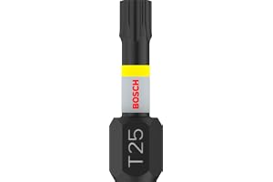 Professional 2 st. Impact Control skruvmejselbit T25 (25 mm, sexkantskaft, Pick and Click, tillbehör slagskruv)