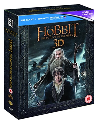 The Hobbit: The Battle Of The Five Armies 3D - Extended Edition  [Blu-ray] [2014] [Region Free]