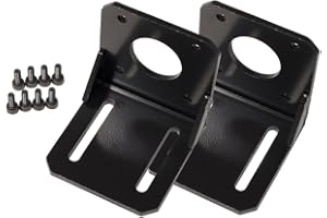 Gadpiparty 2-pack stegmotor monteringsfäste av pulverlackerat stål med skruvar 90 graders hållare för Nema 23-motor stabil fa
