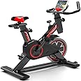 Vertical Indoor Exercise Bike,Adjustable Handlebar and Seat,Stationary Bikes,Aerobic Training Fitness Cardio Bike,fitness weight loss., BLACK