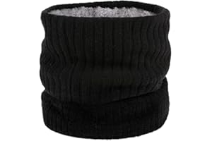 HGDGears Fleece Halswärmer Winddicht Thermo Gestrickt Schlauchschal für Herren Damen Dicker Winter Kaltes Wetter Gestrickter Kreis Schal für Outdoor Sport