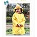 Produktbild HuntGold Süß Kinder Jungen Mädchen Regen Mantel Outwear mit Kapuze wasserdichte Regenjacke Cartoon (gelb)