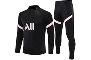 Kobzio Paris Chándales De Fútbol para Hombre, chándal de entrenamiento de fútbol para club de fútbol Europa Paris El Nuevo chándal de manga larga para adultos niño Primavera Y Otoño Traje