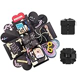 💓 Explosionsbox: Wenn sie geschlossen ist, sieht die Box wie eine Geschenk-Box aus und wenn sie geöffnet sind, fallen alle Seiten zurück, um eine große Karte mit mehreren Schichten zu enthüllen.