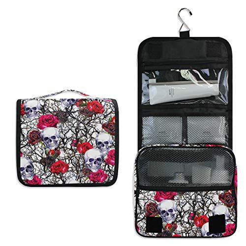 Preisvergleich Produktbild Vinlin Kosmetiktasche mit Totenkopf-Motiv, multifunktional, tragbar, für Reisen, zum Aufhängen