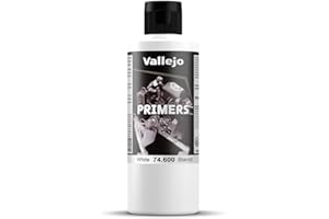 Vallejo Primer de Surface Acrylique Blanc 200 ml - Finition Mate pour Aérographe - Séchage Rapide et Adhérence Optimale pour Figurines et Maquettes