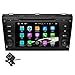 Produktbild SAVORI Android 7.1.1 Nougat 2GB RAM 2 din In Dash 7 Zoll Autoradio Moniceiver DVD GPS Navigation für Mazda 3 Support Bluetooth WIFI SD/USB AV-IN DVR SWC OBD2 inkel Rückfahrkamera