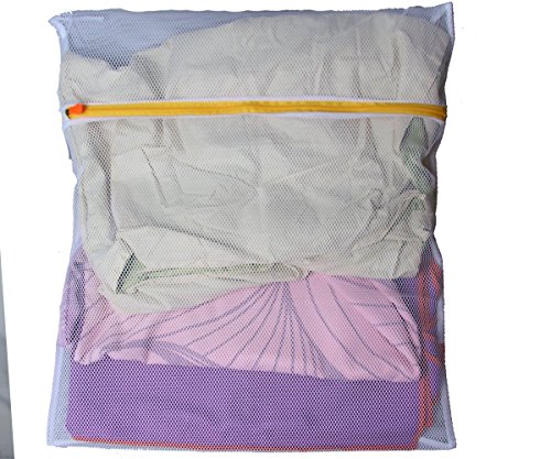 Acxeon 2er Set Wäschenetz Wäschebeutel – Premium Qualität Zweischichtig Waschen Taschen, Wäsche Beutel für Bluse, Strumpfwaren, Strumpf, Unterwäsche, Büstenhalter und Unterwäsche, Travel Laundry Bag (60X50CM – grobe Masche) - 8