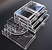 DOUBLE LAYER BEAUTY GLAM CLEAR ACRYLIC COSMETIC DRAWER / MAKE UP NAIL POLISH VARNISH DISPLAY STAND / ORGANISER / RACK / HOLDER CAN ALSO BE USED FOR MAKEUP BRUSH SETS, JEWELLERY AND ARTS AND CRAFT - 12 SECTIONS