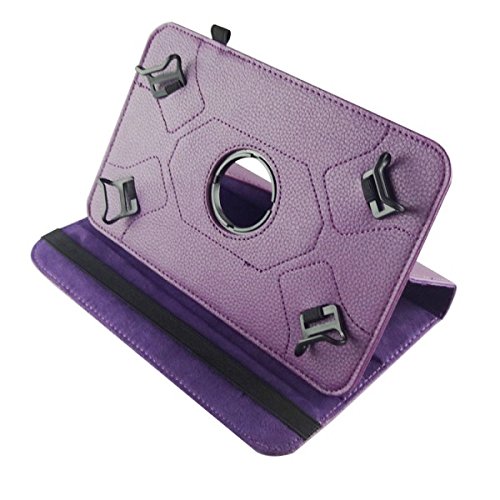 Schutz Tasche Vodafone Smart Tab 4 / 4G Hülle Tablet Schutzhülle Kunstleder Cover Case Schutztasche Standfunktion 360° Drehbar Etui Zubehör Lila - 6