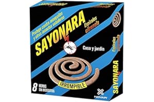 NOVAR 4063 Sayonara espiral antimosquitos citronela estuche 10 espirales, Insectos