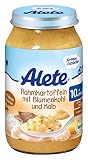 Alete Rahmkartoffeln mit Blumenkohl und Kalb