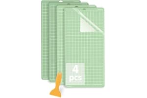 Jerilla 4pcs Cutting Mat for Cricut 12x24 inch StandardGrip Cutting Mats Set Adhesive Sticky Cutting Mats for Cricut Maker/Explore One/Air/Air 2 with Scraper