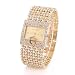 Produktbild Lazzgirl Frauen-runde volle Diamant-Armband-Uhr-analoge Quarz-Bewegungs-Armbanduhr(Gold,One Size)
