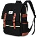 Produktbild Retro Laptop Rucksack für Frauen Männer Schule College Rucksack mit USB Ladeanschluss Mode Rucksack Passt 15 Zoll Notebook Schwarz