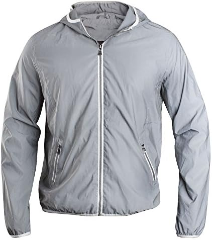 Swedish Brands Lightweight Reflective Windbreaker Jacket, one colour, sizes XS-3XL (L, Reflective Grey)