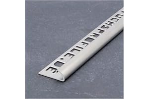 FUCHS DESIGN Fuchs PREMIUM profilé pour carrelage 10 mm quart de rond pour acier inox V2A dans brossé 1 x 2,5 m