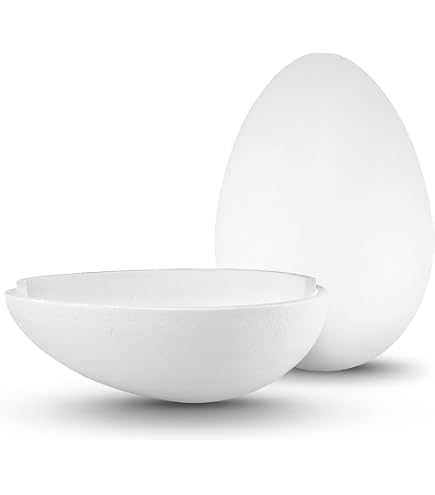 Œuf En Polystyrène 30cm - 2 Demi-Coquilles - Déco Pâques, Bricolage, Customisation