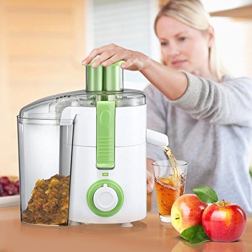 Elektrischer Entsafter aus Edelstahl mit 2 Leistungsstufen und extra großem Fruchtfleischbehälter für Früchte (z.B. Orangen) und Gemüse - 7