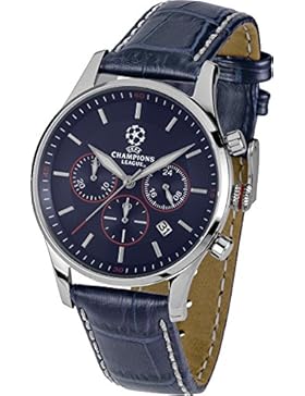 Jacques Lemans Herren-Armbanduhr UEFA CL Analog Quarz Leder U-58A