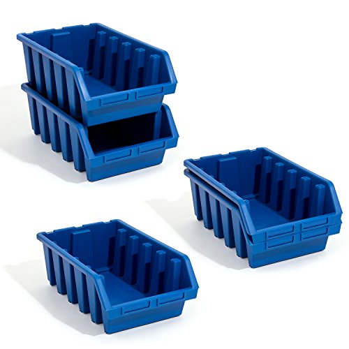 10 Stck. Ergobox Box Stapelboxen blau Gr. 5 Regalbox 500x330x187 Kunststoff - 4