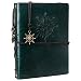 Produktbild EKKONG Scrapbook Album, Fotobuch Leder, 27,5 x 21 x 3cm Vintage Leder Fotobuch Schwarze Seiten Kommt mit Fotoecken, Grün