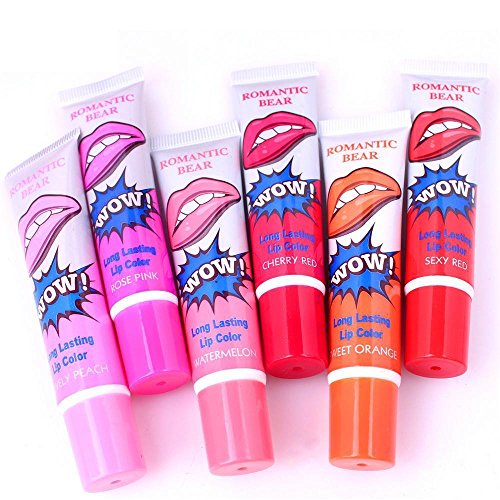 6 Farben Tätowierung Magisch Farbe Abziehen Maske Tönung Lang Anhaltend Wasserfest Lip Gloss - 2