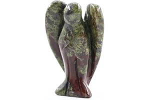 Ouubuuy Ange Gardien Figurine Pierre Naturelle Statue Ange Cristal Méditation Yoga Decoration 4cm