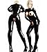 Produktbild DuuoZy Frauen Sexy Cupless Geöffneter Gabelung Catsuit Overall Kunstleder Wet Look Club Bodysuit Plus Größe , black , m