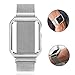 Produktbild Kompatibel Mit Apple Watch Armband Mit Apple 44 Mm, Milanese Ersatzband Mit Displayschutzfolie, Armband Für Iwatch Serie 4, Sport Edition,Silver,42mm